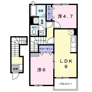 ラ フェスタC【202号室】の間取り