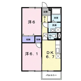 ブランデンブルク B【202号室】の間取り