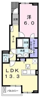 クレール ハピネスA【101号室】の間取り