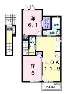 ワイズKⅡ【101号室】の間取り