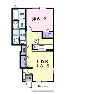 メゾン ド ソレイユ A【104号室】の間取り
