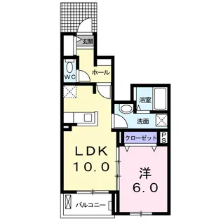 サン ルミエールC【102号室】の間取り