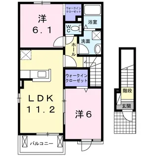 エスポワール A【201号室】の間取り