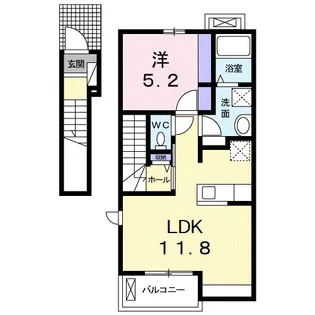 ドゥース レシ A【202号室】の間取り