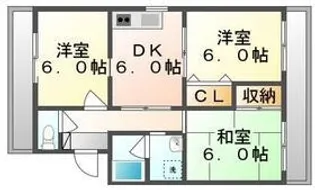 鳴瀬マンション【402号室】の間取り