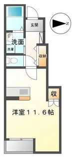 キャトルレーヴ【102号室】の間取り
