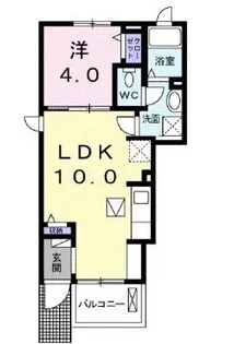 クラール郷東 A【201号室】の間取り