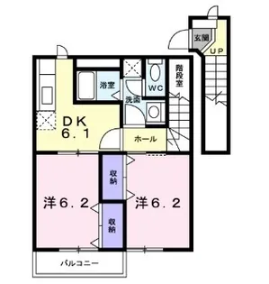 ハート フォートC【202号室】の間取り