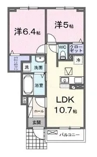 SERAVEE 林【102号室】の間取り