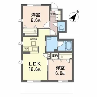 バルビゾン丸亀【101号室】の間取り
