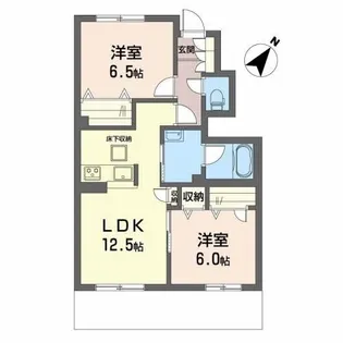 バルビゾン丸亀【102号室】の間取り