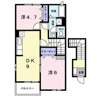 ラ フェスタC【202号室】の間取り