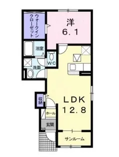 クラール飯田町A【104号室】の間取り