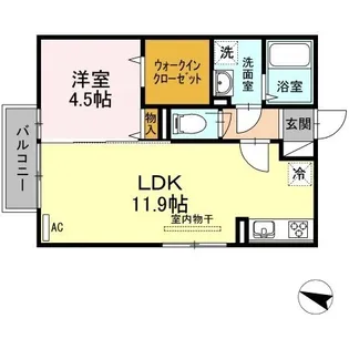 アヴァンサール 優【201号室】の間取り