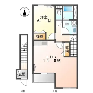 シケイン【203号室】の間取り