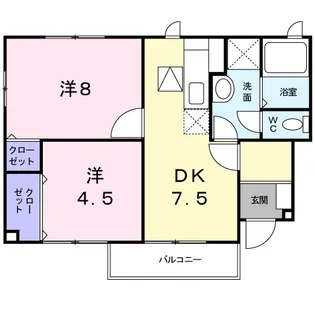 ジェルメ テール C【101号室】の間取り