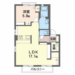 ハピネスJ【202号室】の間取り