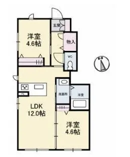 セゾンコート【102号室】の間取り