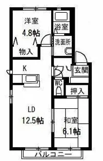 エクセルメゾンG棟【202号室】の間取り