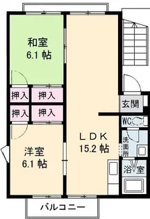 フレグランス藤ノ木 B棟【202号室】の間取り