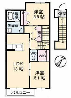 マレンドール【202号室】の間取り