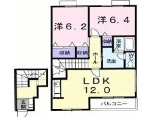 サニーキャッスルⅠ【203号室】の間取り