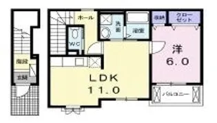 カーサ フェリーチェA【202号室】の間取り