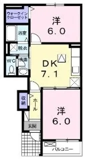 プリムローズ ノユル【102号室】の間取り