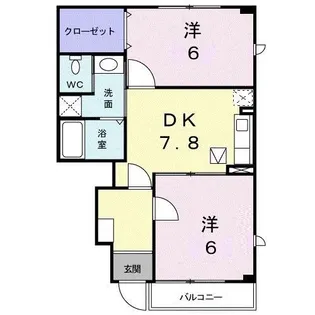 エスト モンターニュ【103号室】の間取り