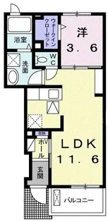 ジュネス ネオ K1【102号室】の間取り