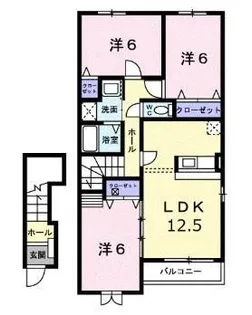ヴィラージュⅢ【202号室】の間取り
