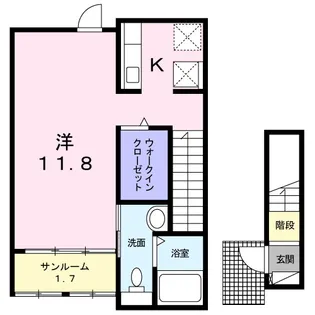 ガーデンハウスMB【203号室】の間取り