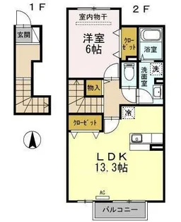 サンシャイン【203号室】の間取り