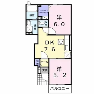 カサ デ ルーエ【102号室】の間取り
