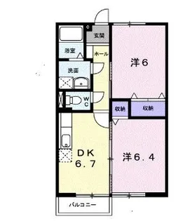 ニューエルディム浅野【201号室】の間取り