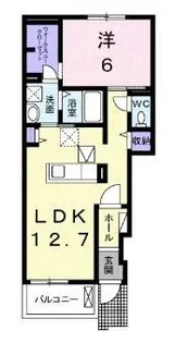 ピア六条【102号室】の間取り