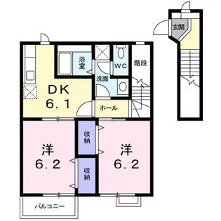 ハイ フィールド【202号室】の間取り