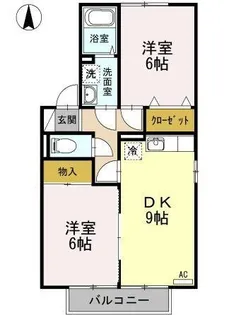 セジュール伏石 A棟【201号室】の間取り