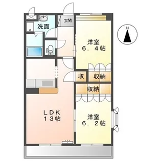 ラティールⅡ【201号室】の間取り