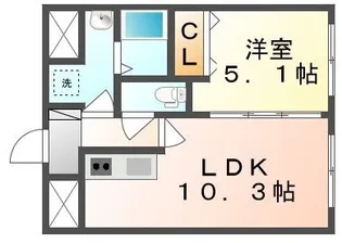 ル マレNISHIKIMACHI【1003号室】の間取り