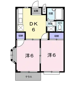 エルディムチェリー【106号室】の間取り