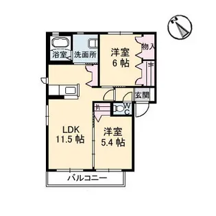 シャーメゾン フォーユー【102号室】の間取り