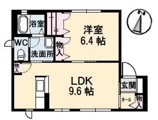 エスベランサ土器【202号室】の間取り