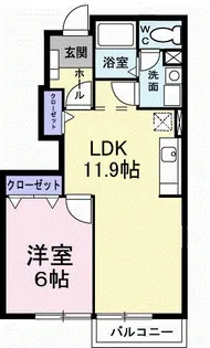 グラン リーオ B【102号室】の間取り