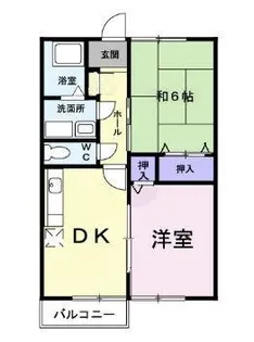 スカイハイツ川井【201号室】の間取り