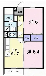 アンフィニ【201号室】の間取り