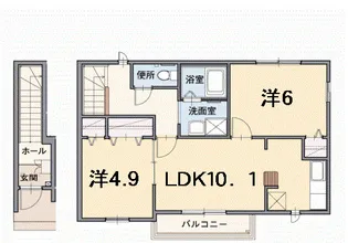 サンハローD【202号室】の間取り