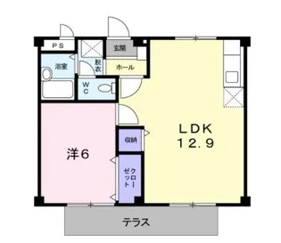 シティハイツ川地【203号室】の間取り
