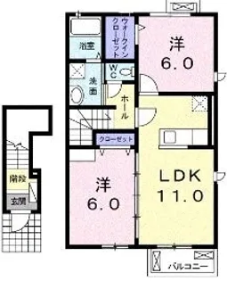 ファイン ヒルズM C【202号室】の間取り