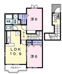 ヴァルトブリーゼ A【203号室】の間取り
